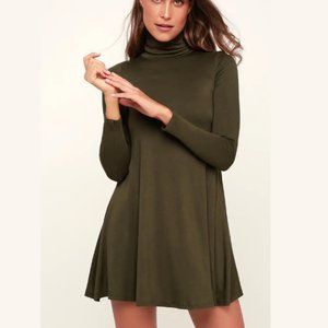 Lulus Olive Green Swing Dress